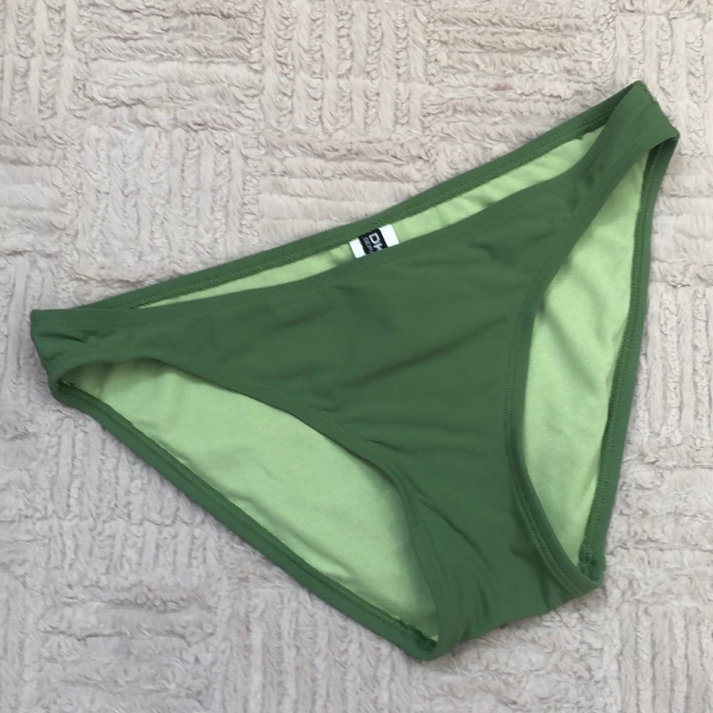 DKNY swim separates bikini bottoms in green, Size Medium